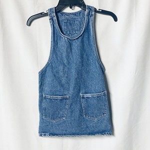 Vintage GUESS Denim Jumper Overall Dress Suspender Style Back Girl's Size 7 USA